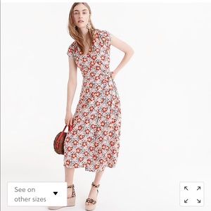 J.Crew easy wrap dress in 70s floral